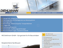 Tablet Screenshot of diehlmann-geruestbau.de